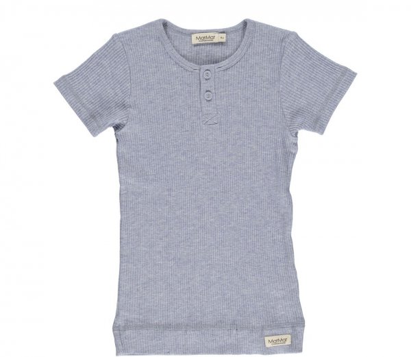 SLEEVE TEE IN BLUE MELANGE